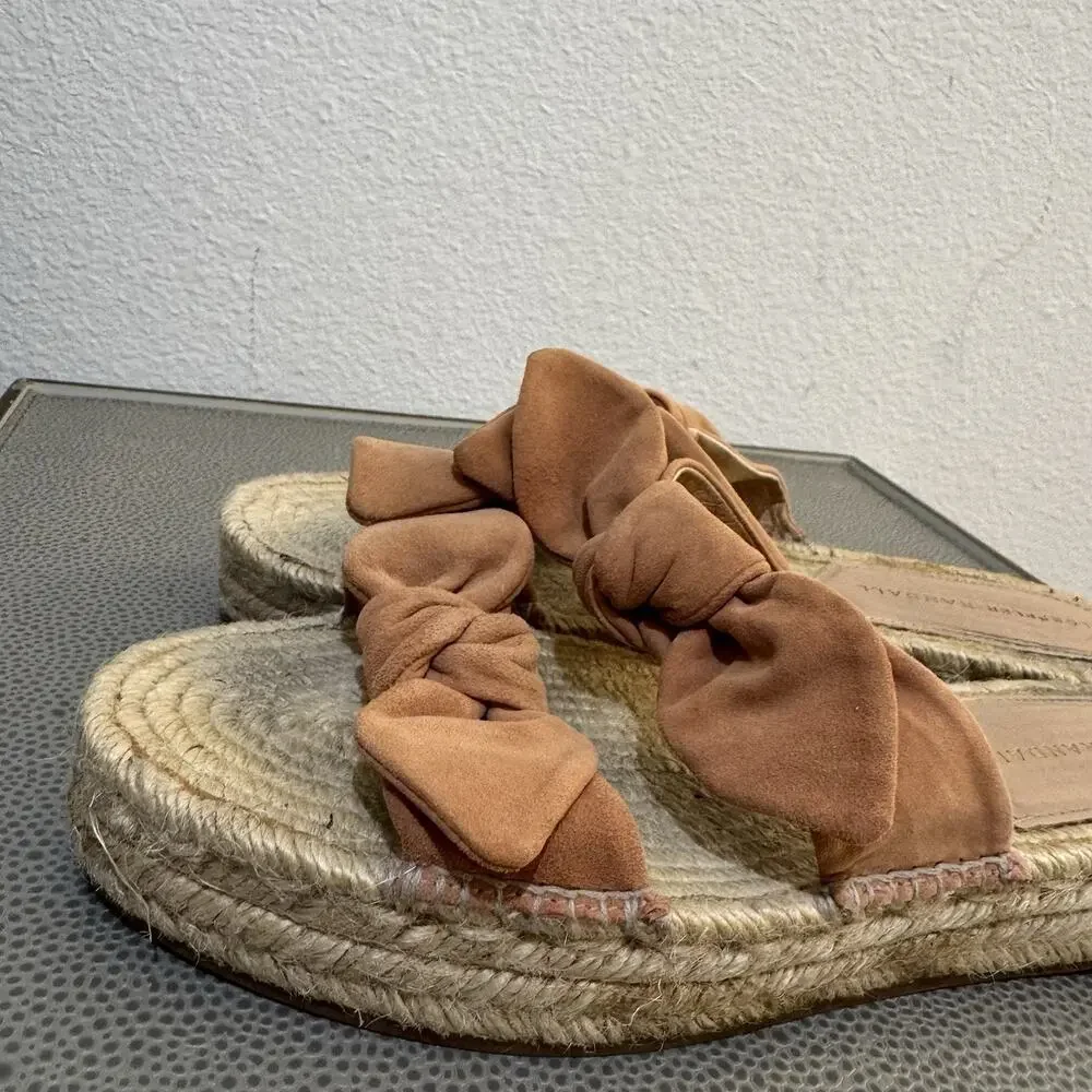 Loeffler Randall Daisy Espadrille Sandals Women's Size 39 Anthropologie Bow